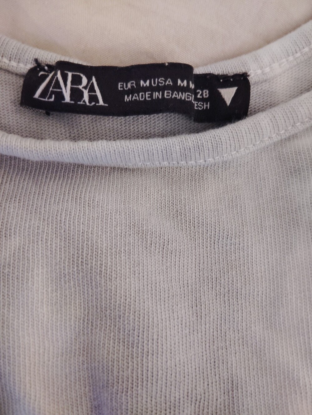 Zara Light Gray Tie-Dye Cropped Sports Tank Size Medium - Picture 4 of 5